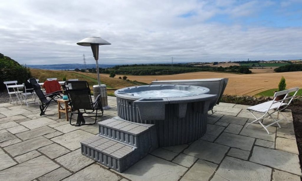 antigua hot tub with a view